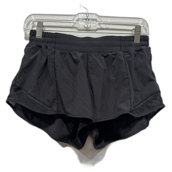 Lululemon Hotty Hot Short II Lined Running Workout 2.5 in Black W7ARKR Women 8 - Picture 1 of 7